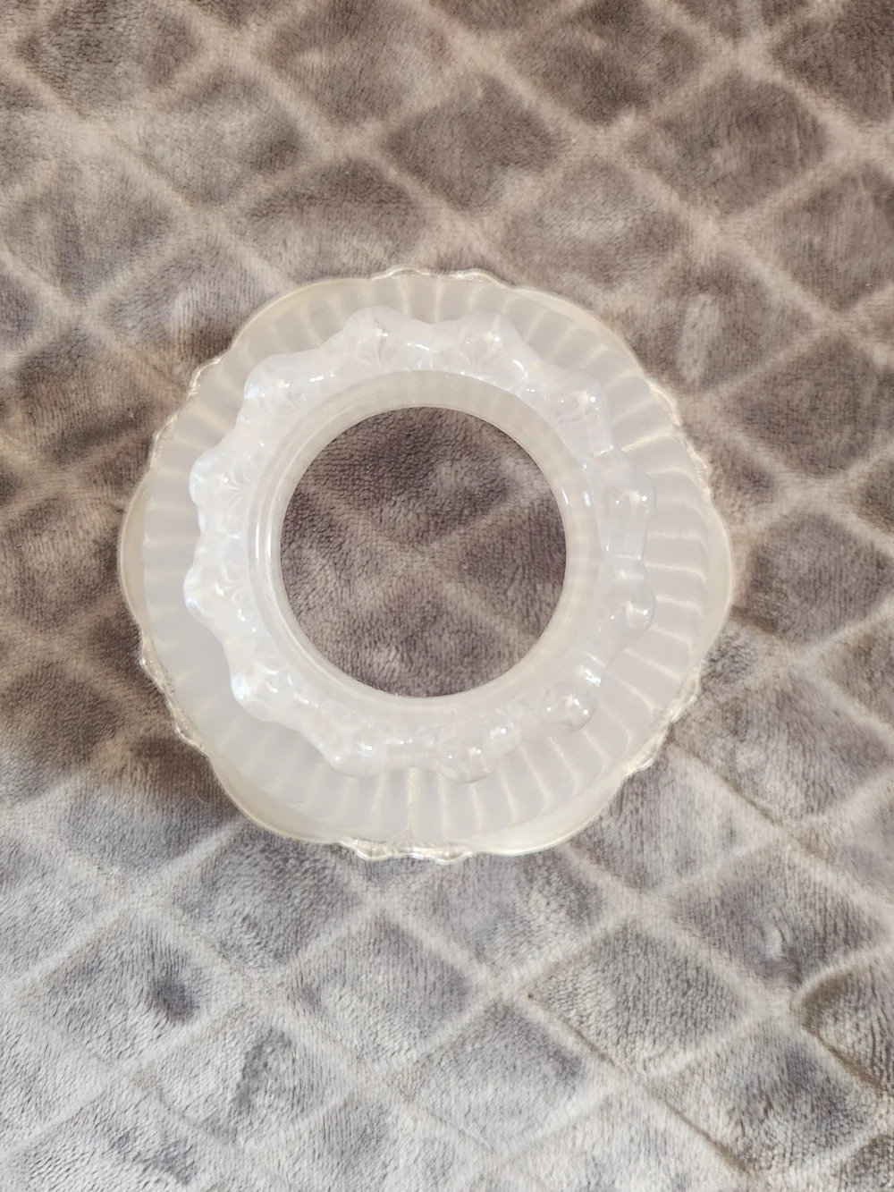 Vintage PartyLite Clairmont Fairy Light Frosted Glass Candle Holder 10" 2 Piece - Picture 10 of 10